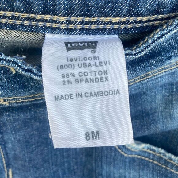 Levi's Women's Straight Jeans Size 8 Dark Blue Stretch Denim - Picture 10 of 10